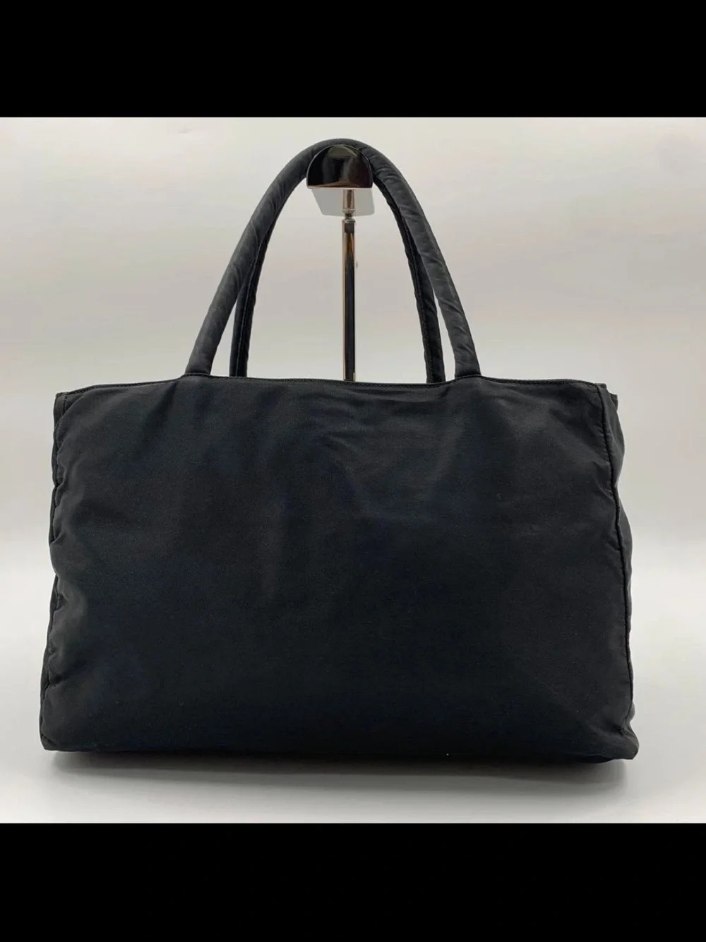 Prada Black Nylon Shopper Tote